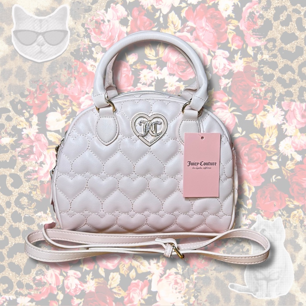 Juicy Couture Light Pink Quilted Heart Satchel 💖
